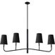 Eleanor 4 Light 53 inch Matte Black Horizontal Chandelier Ceiling Light