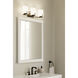 Mirelle 3 Light 25 inch Dark Matte Black Vanity Wall Light