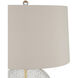 Zebulon 25.5 inch 150 watt Clear with Gold Speckles and Contemporary Gold Leaf Table Lamp Portable Light