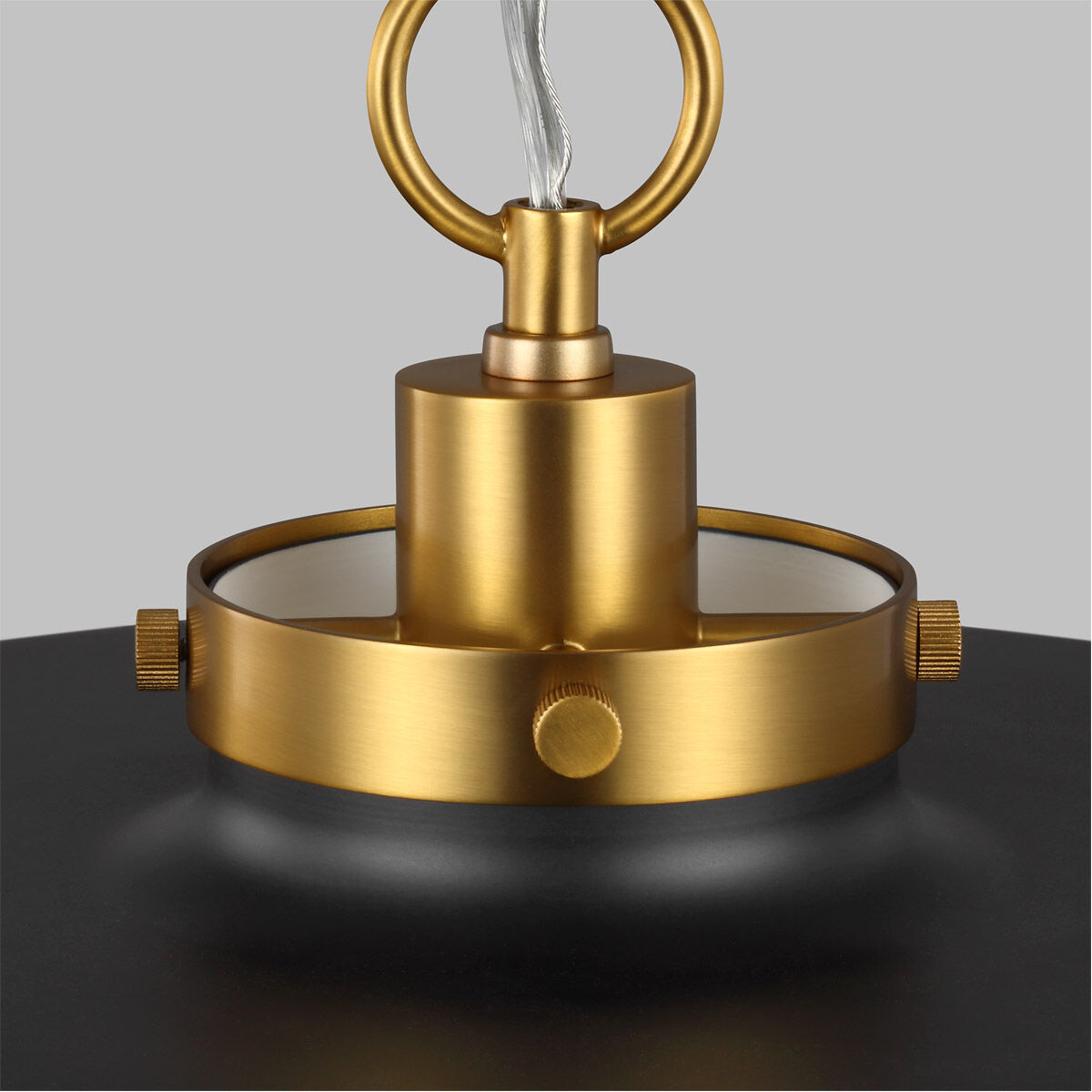 C&M by Chapman & Myers Wellfleet 1 Light 20 inch Midnight Black and Burnished Brass Pendant Ceiling Light in Midnight Black / Burnished Brass