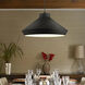 Koma 1 Light 15 inch Satin Black Pendant Ceiling Light