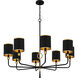 Lockery 8 Light 40 inch Matte Black Chandelier Ceiling Light