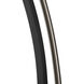 Morelli 85 inch 9 watt Satin Nickel and Black Arc Floor Lamp Portable Light