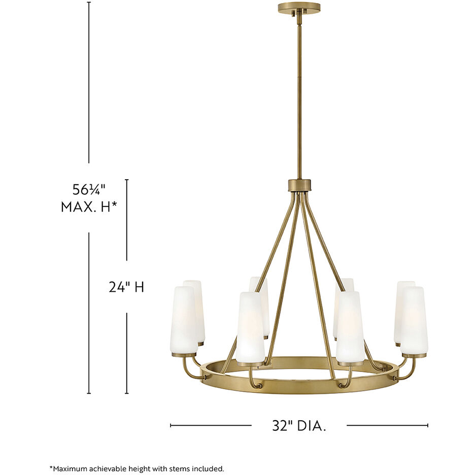 Selma 8 Light 32 inch Gold Chandelier Ceiling Light