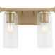 Mercier 2 Light 14.25 inch Aged Brass Vanity Light Wall Light
