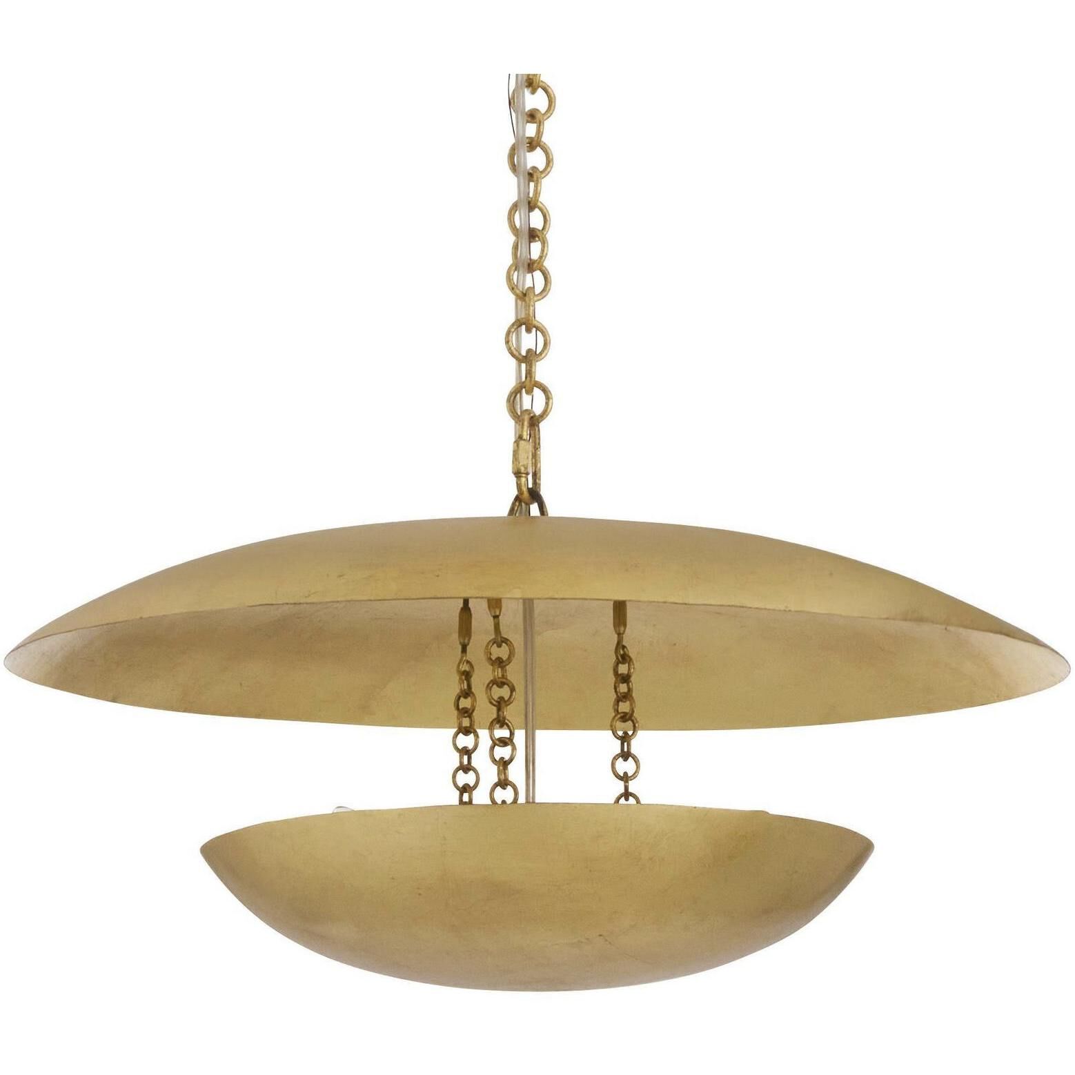 Florko 3 Light 24.5 inch Gold Leaf Chandelier Ceiling Light, Small