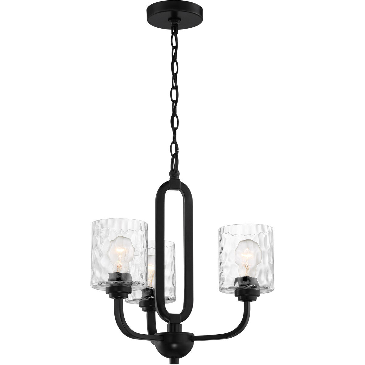 Collins 3 Light 18 inch Flat Black Chandelier Ceiling Light