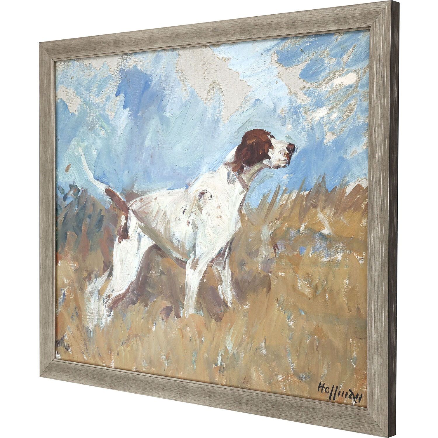 Animals Brown and Beige and Blue and Rust Framed Art