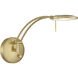 Dessau Turbo 25 inch 4.5 watt Satin Brass Swing Arm Wall Sconce Wall Light in Light Satin Brass