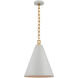 Julie Neill Theo LED 17 inch Soft White and Gild Pendant Ceiling Light