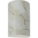 Ambiance Cylinder LED 5.75 inch Carrara Marble ADA Wall Sconce Wall Light, Small