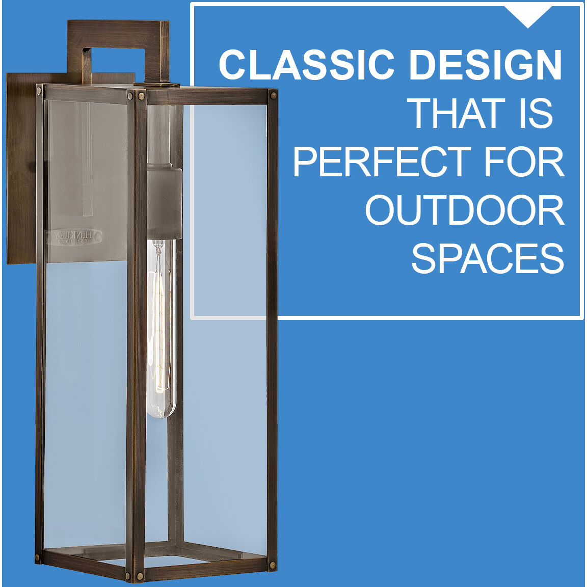 Max Outdoor Wall Mount Lantern in Burnished Bronze, Non-LED
