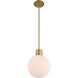 Fenton 1 Light 10 inch Legacy Brass Pendant Ceiling Light