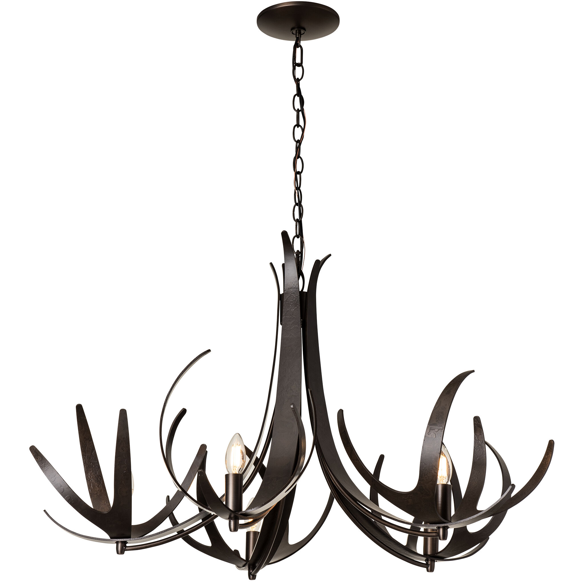 Caribou 5 Light 40.6 inch Dark Smoke Chandelier Ceiling Light