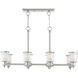 Middlebush 8 Light 42 inch Brushed Nickel Linear Chandelier Ceiling Light