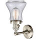 Franklin Restoration Bellmont 1 Light 7 inch Brushed Satin Nickel Sconce Wall Light in Seedy Glass, Franklin Restoration