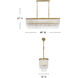 Rubina 6 Light 48 inch Burnished Gold Chandelier Ceiling Light