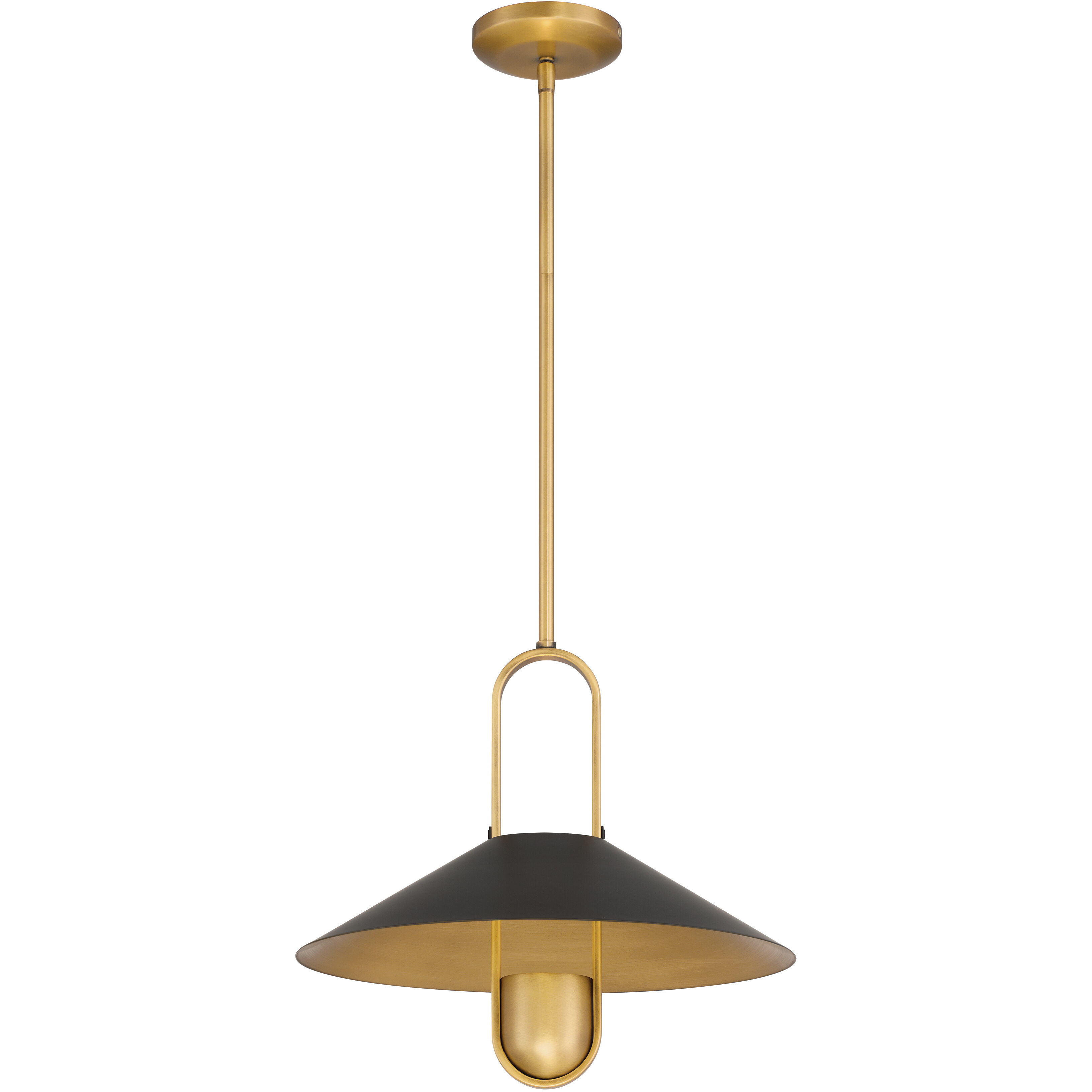 Goldenridge 1 Light 15 inch Legacy Brass and Dark Matte Black Pendant Ceiling Light
