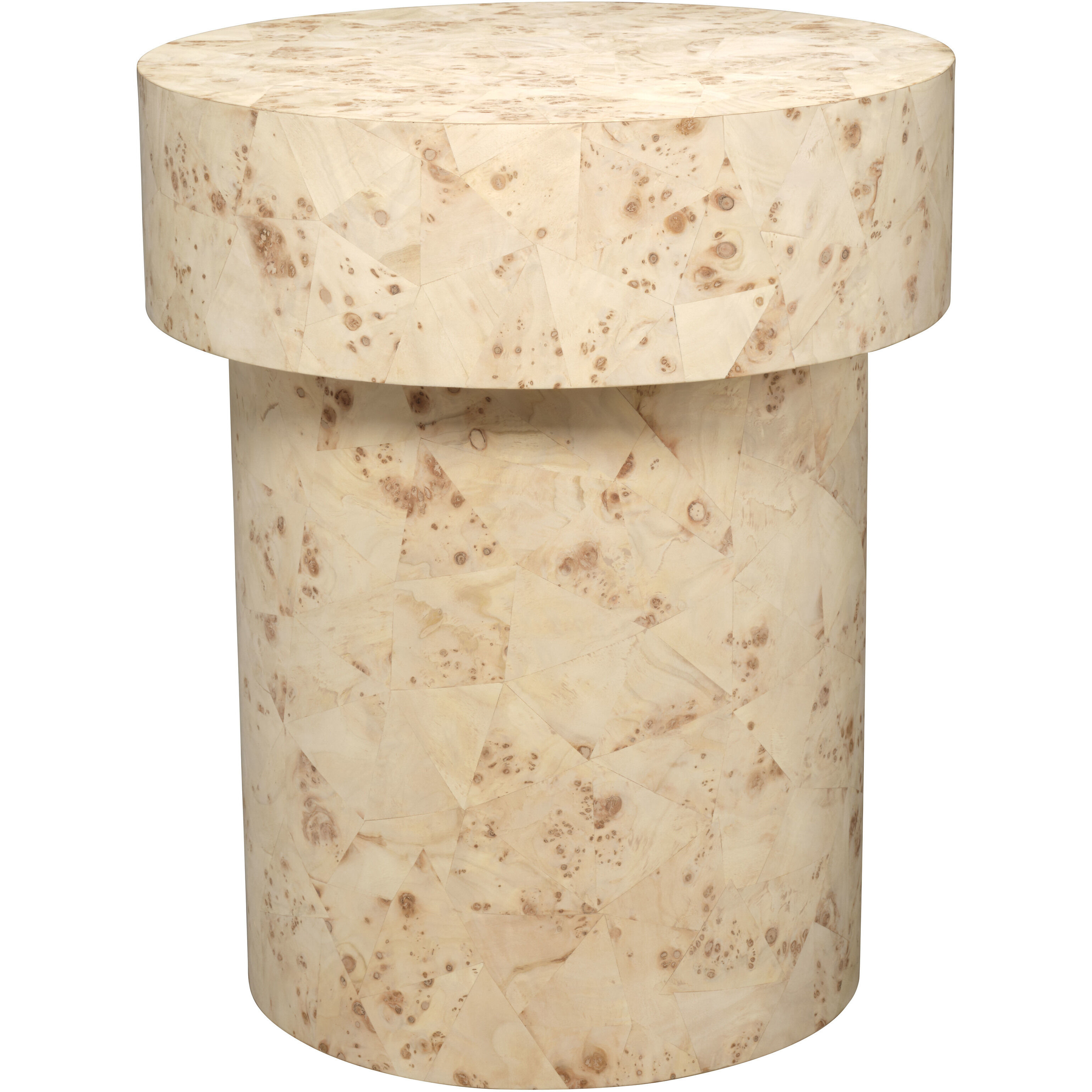 Configuration 24 X 20 inch Bleached Burl Veneer Side Table, Inline