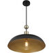 Biloxi 1 Light 10.63 inch Coal And Weathered Antique Brass Pendant Ceiling Light