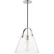 Karin 1 Light 12.75 inch Polished Nickel Pendant Ceiling Light