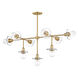Alexa 9 Light 23 inch Aged Brass Chandelier Ceiling Light 
