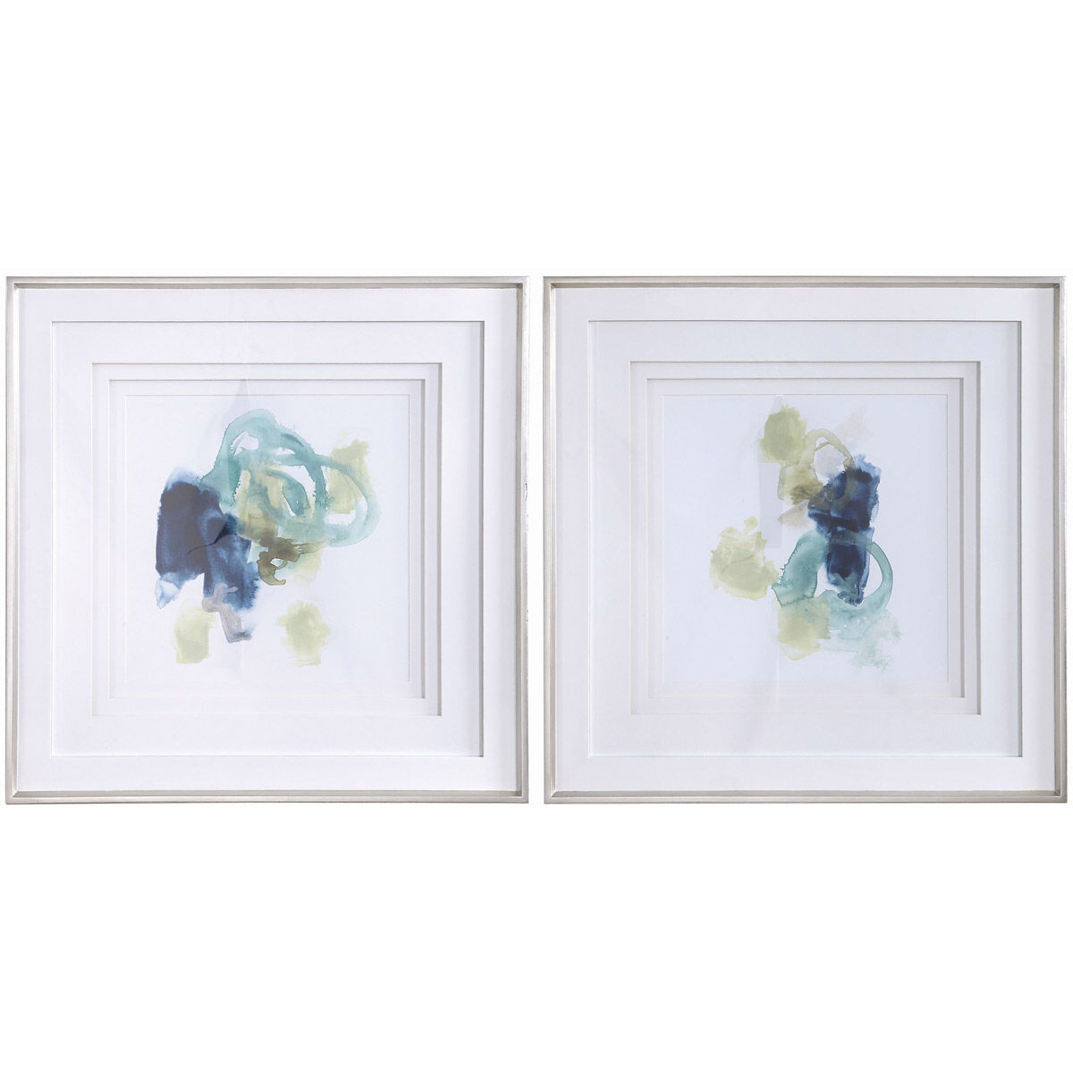 Integral Motion 32 X 32 inch Framed Prints, Set of 2