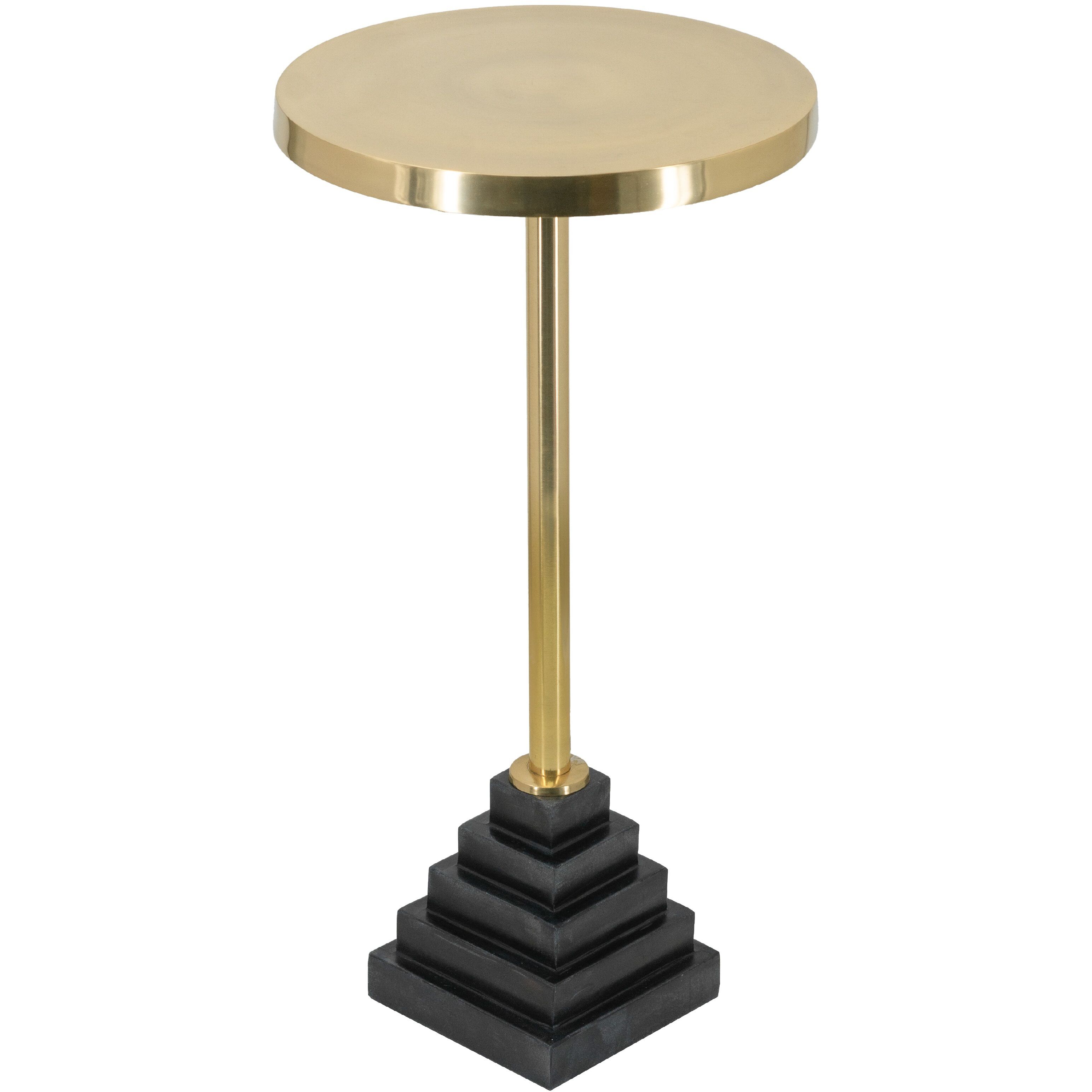 Anita 23.5 X 12 inch Gold/Black Side Table