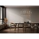 Montclair 6 Light 46 inch Forged Bronze and White Linear Chandelier Ceiling Light