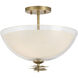 Elowen 3 Light 15 inch Legacy Brass Semi-Flush Mount Ceiling Light