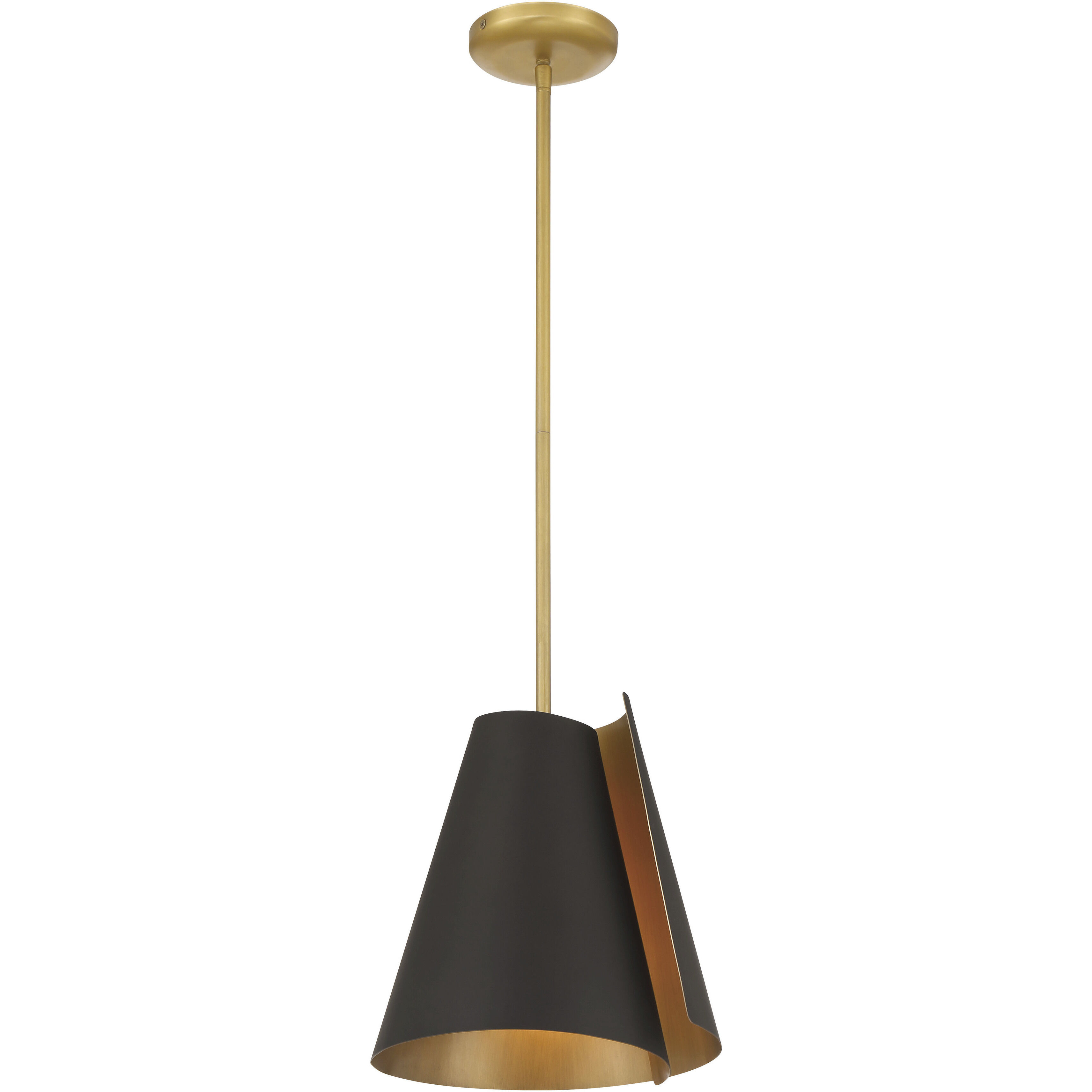 Hillcrest 1 Light 12 inch Legacy Brass and Dark Bronze Pendant Ceiling Light