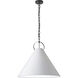 Princeton 1 Light 24 inch Matte Black Pendant Ceiling Light in White