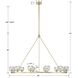 Aragon 12 Light 48 inch Soft Brass Chandelier Ceiling Light in Clear