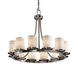 Limoges LED 28 inch Dark Bronze Chandelier Ceiling Light in Banana Leaf, 8400 Lm LED, Dakota