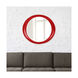 Ellipse 39 X 35 inch Glossy Red Wall Mirror