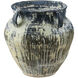 Agrigento Antique White and Blue Drip Outdoor Planter