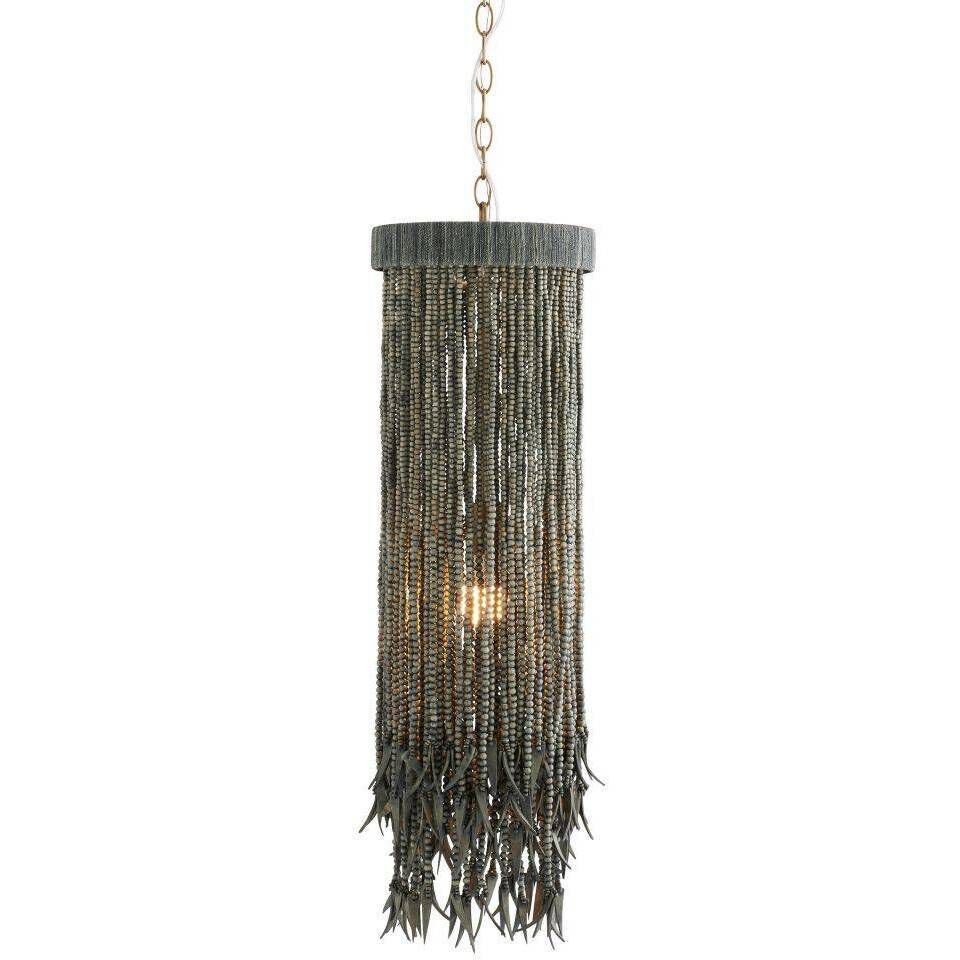 Baja 1 Light 10 inch Dark Gray Wash and Antique Brass Pendant Ceiling Light
