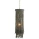 Baja 1 Light 10 inch Dark Gray Wash and Antique Brass Pendant Ceiling Light