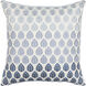 Fabuleuse 20 X 20 inch Light Beige/Light Blue/Denim/Blue Accent Pillow