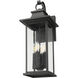 Tiberius 4 Light 24 inch Black Outdoor Wall Light