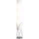Internal 58 inch 40.00 watt Polished Chrome and Chrome Floor Lamp Portable Light