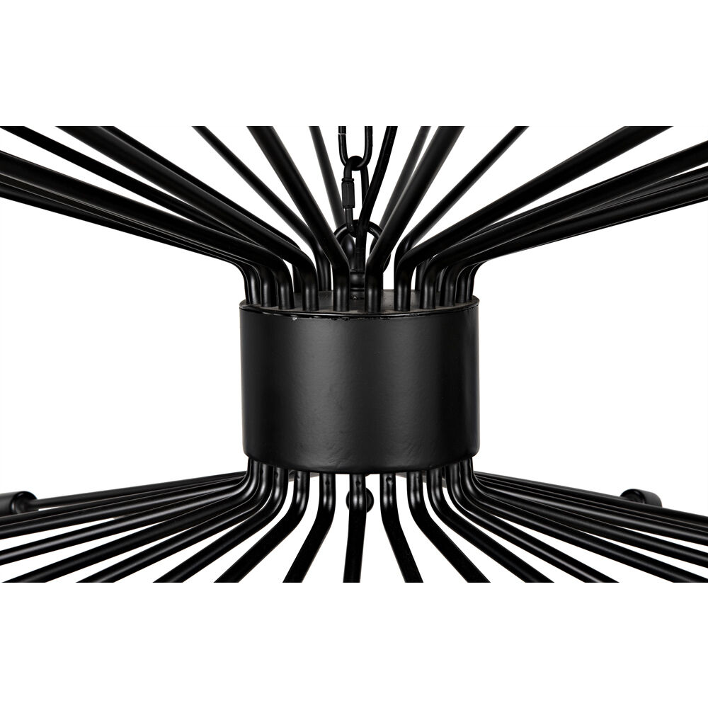 Lampberto 48 Light 45 inch Matte Black Chandelier Ceiling Light