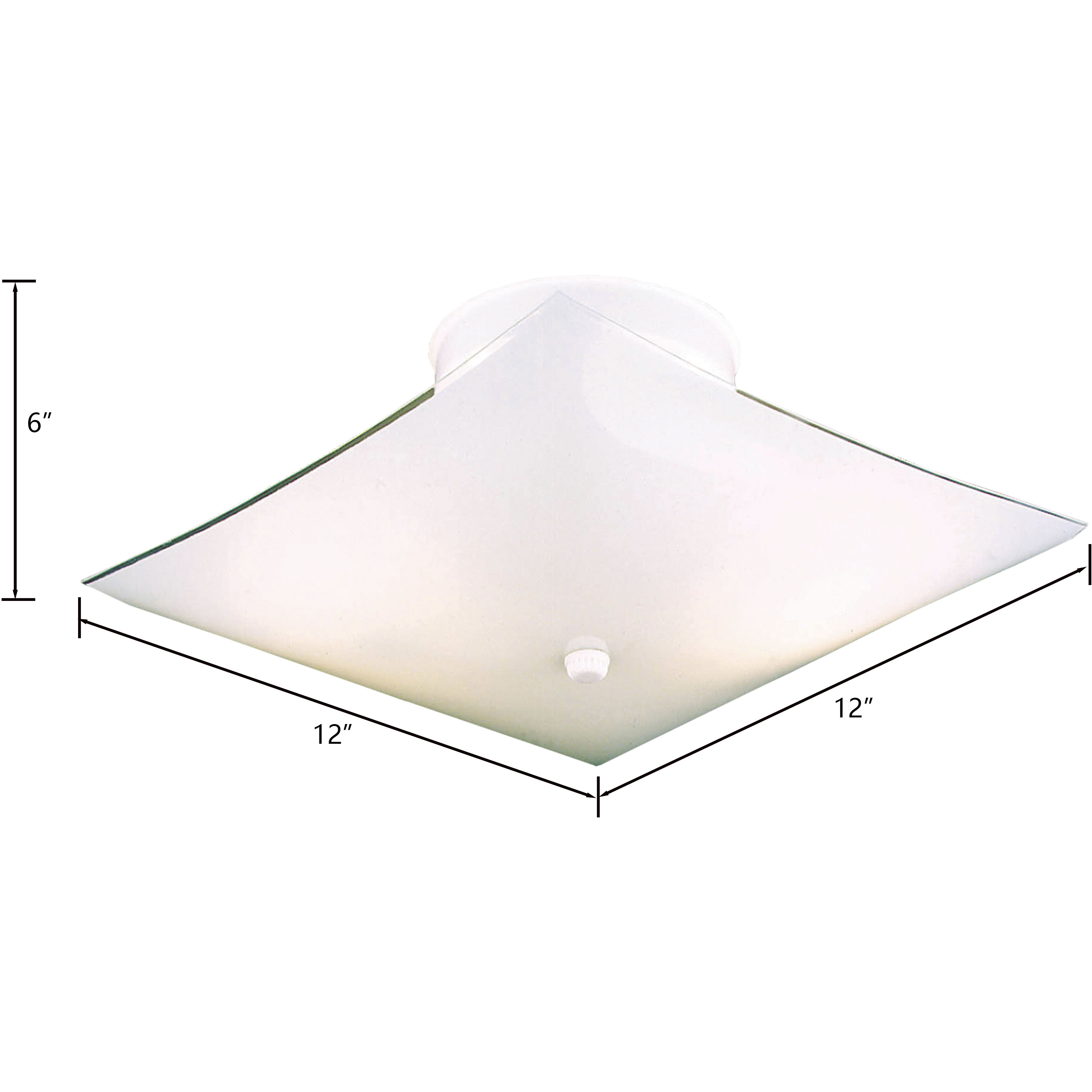 Veil 2 Light 12 inch White Flush Mount Ceiling Light