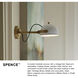 Spence 1 Light 7.25 inch Chalk White with Heritage Brass Interior Wall Mount Wall Light