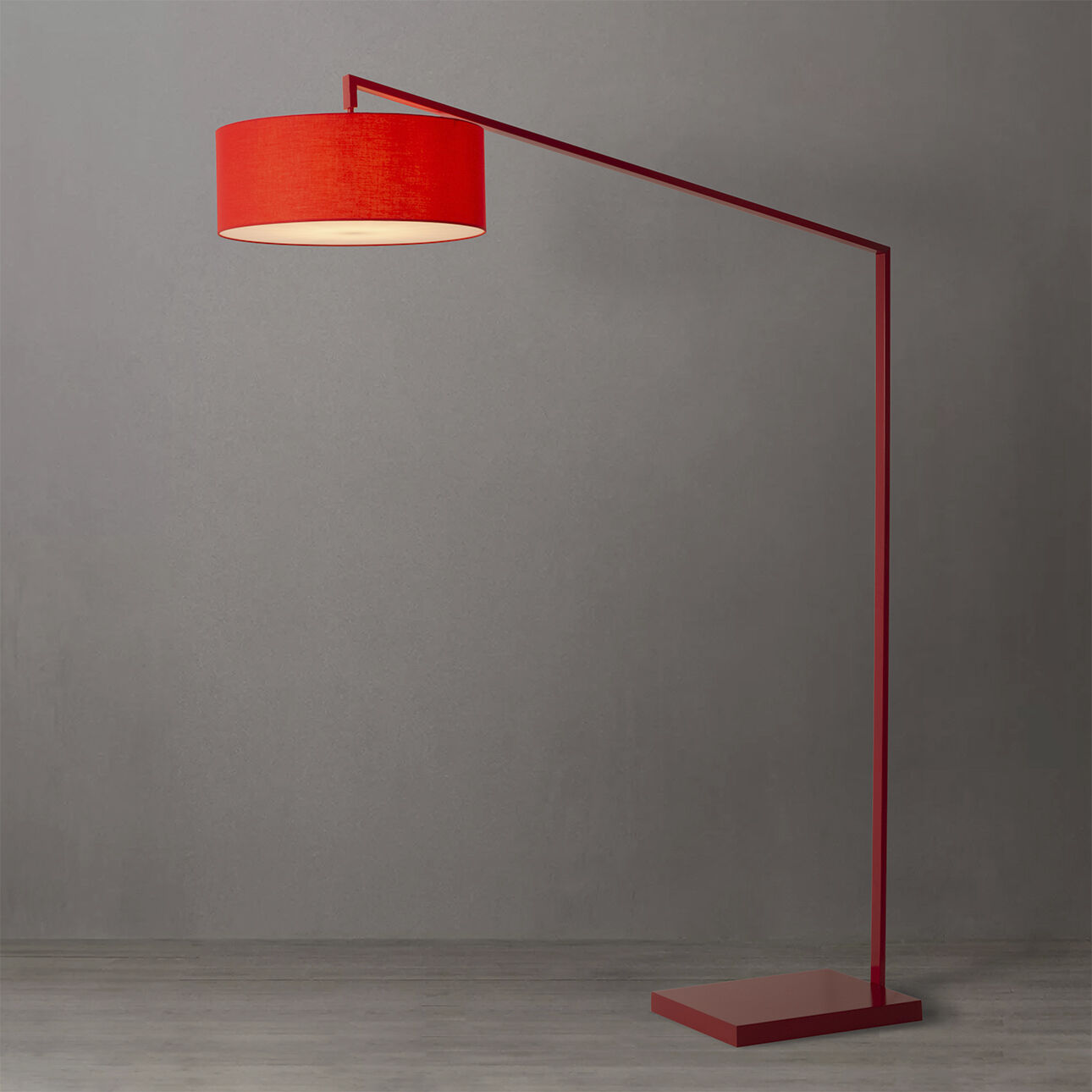 Stretch 87 inch 14.00 watt Red Arc Floor Lamp Portable Light