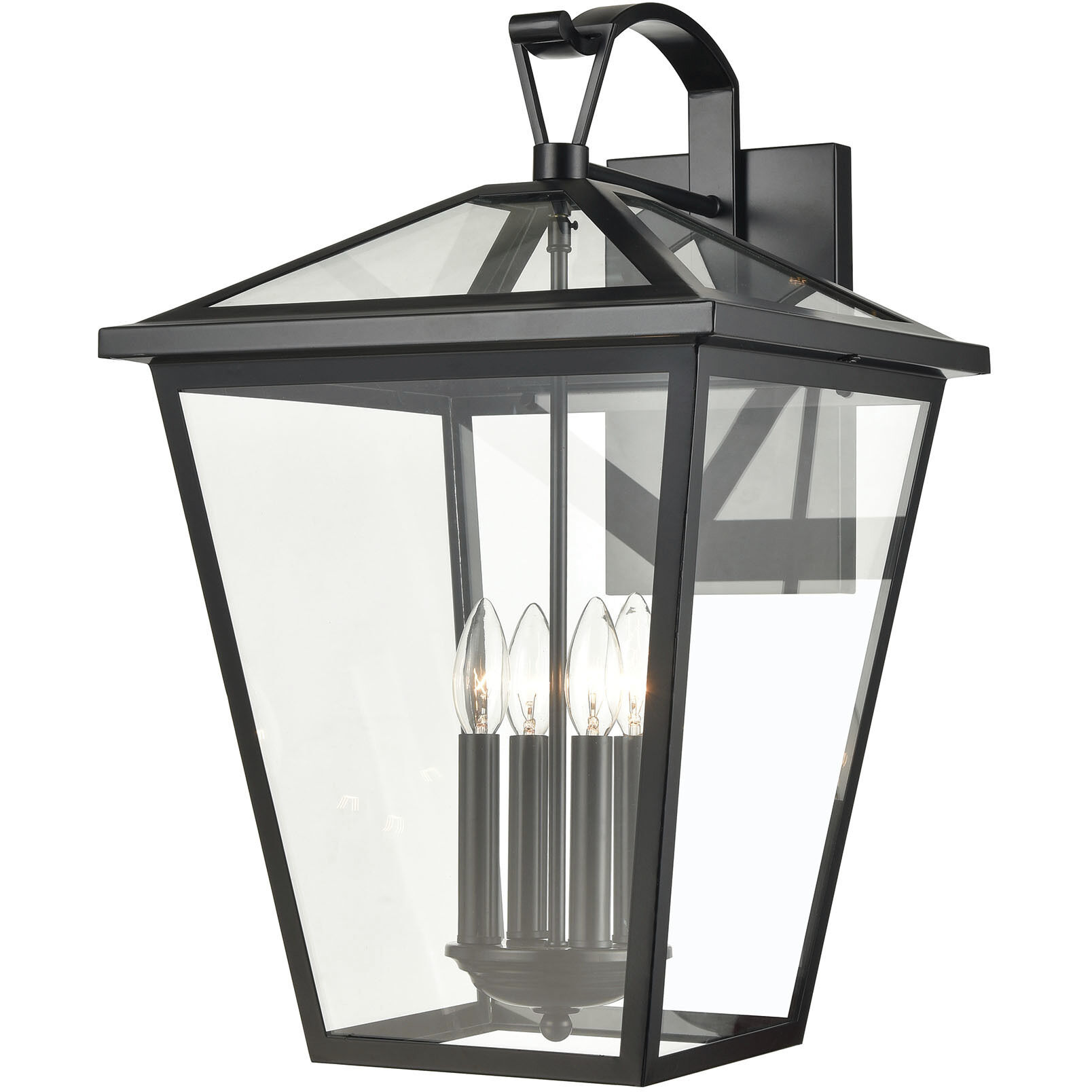 Main Street 4 Light 23 inch Black Outdoor Wall Sconce