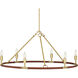 Ellerston 6 Light 39 inch Brushed Brass Chandelier Ceiling Light
