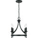 Peyton 4 Light 16 inch Matte Black Semi-Flush Mount Ceiling Light, Convertible Dual Mount
