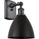 Ballston Dome 1 Light 8 inch Matte Black Sconce Wall Light