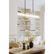 Cordel LED 50.25 inch Dark Matte Black Linear Chandelier Ceiling Light
